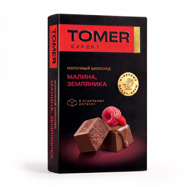 №1 Фабрика Томер   Молочный шоколад Малина-Земляника, 90г  в Норильске