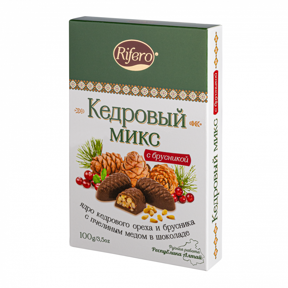  Риф и ко Конфеты "Кедровый микс БРУСНИКА" 100г    в Норильске