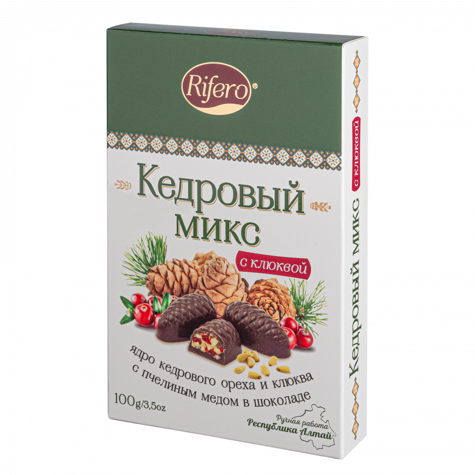  Риф и ко Конфеты "Кедровый микс КЛЮКВА" 100г     в Норильске