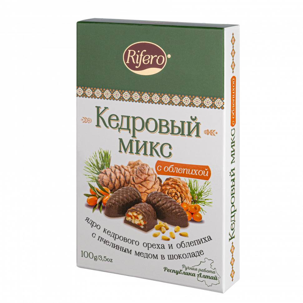  Риф и ко Конфеты "Кедровый микс ОБЛЕПИХА" 100г      в Норильске